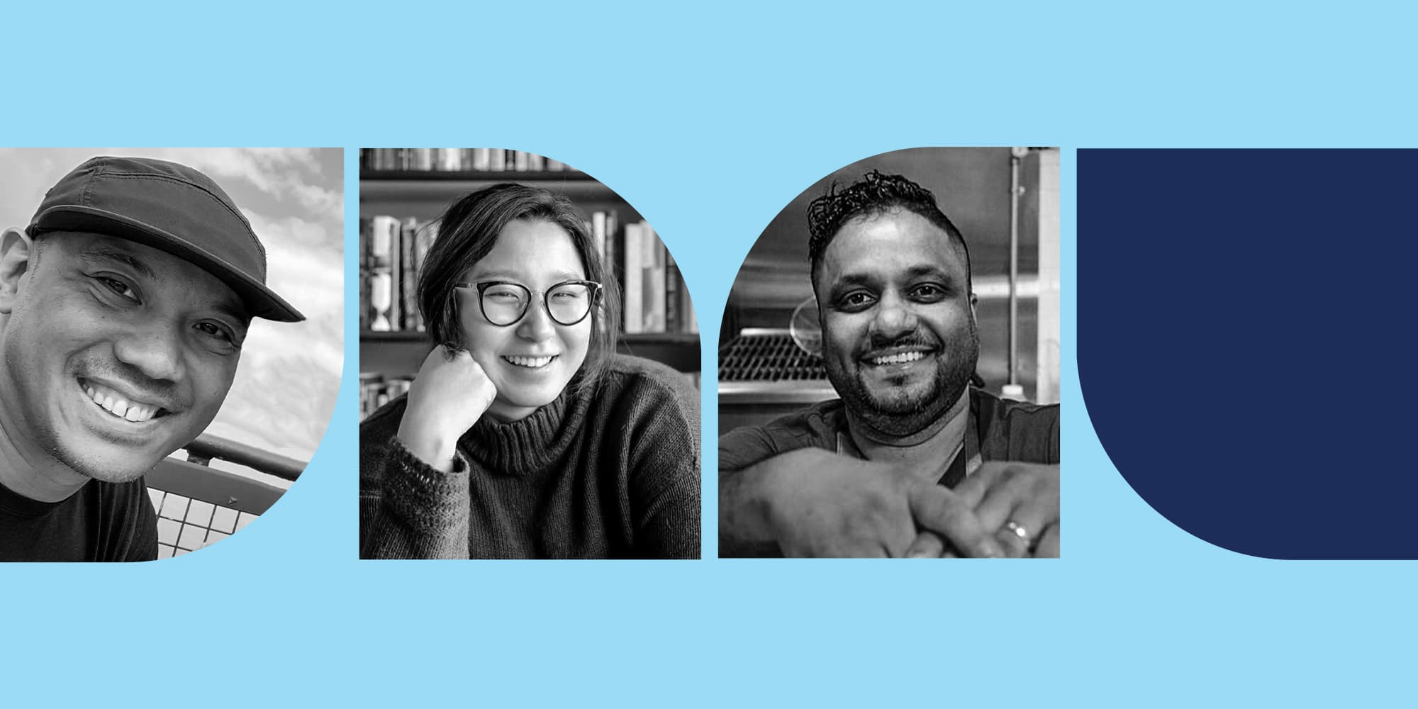 From left: Terrence Santos of Anak Toy Kompany, Lucy Yu of Yu and Me Books, and Juby George of Smell the Curry